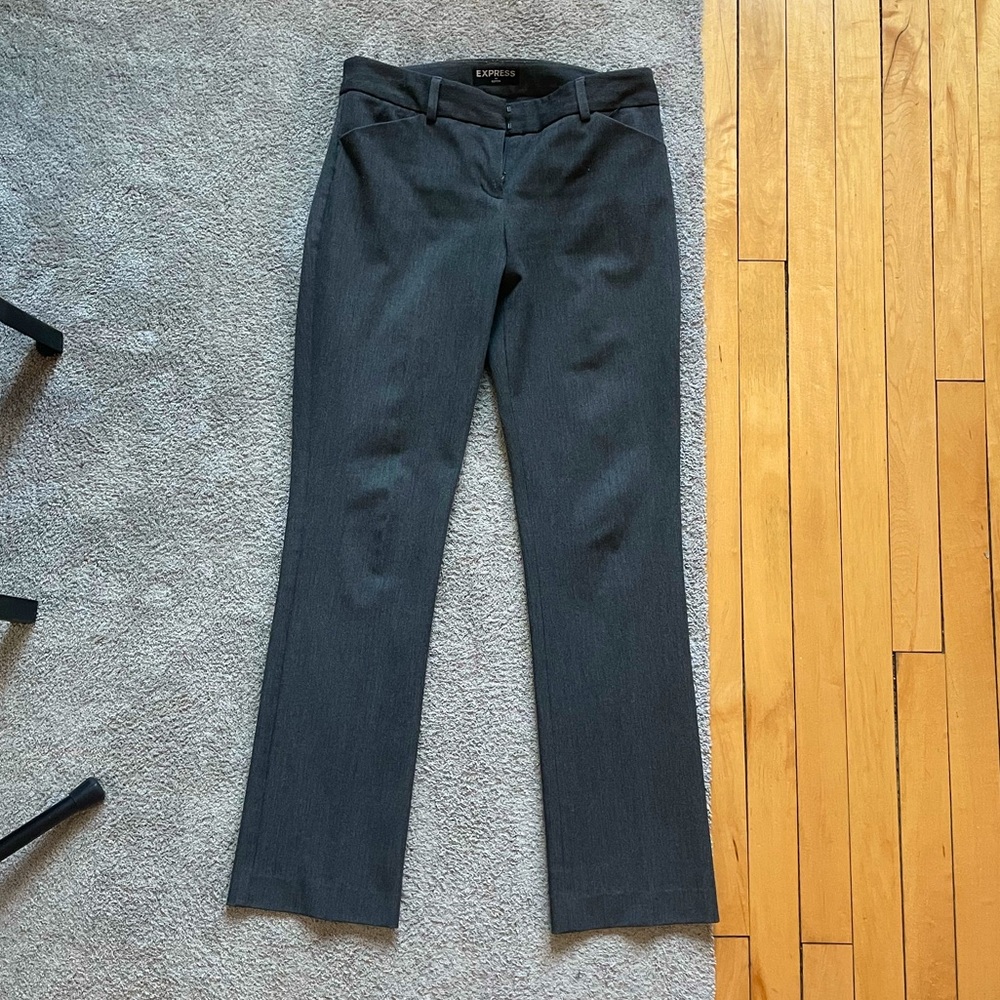 Express editor bootcut pant grey size 0R